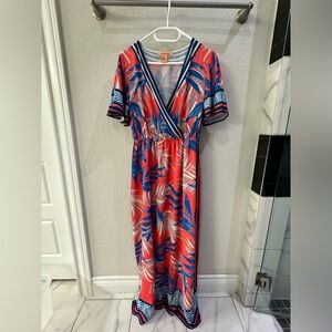 Women’s stretchy floral maxi dress - size S fits up to M/L.